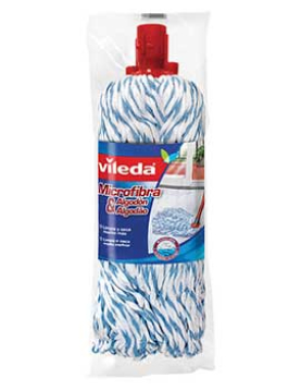 Recarga Esfregona Microfibras e Algodão Vileda