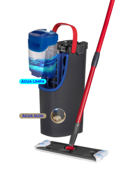 Balde e Mopa H2Pro Sistema Duplo de Água Vileda