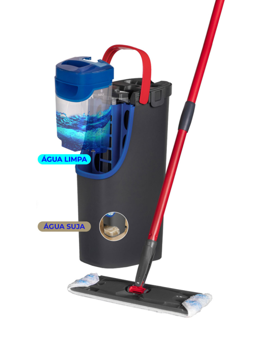 Balde e Mopa H2Pro Sistema Duplo de Água Vileda