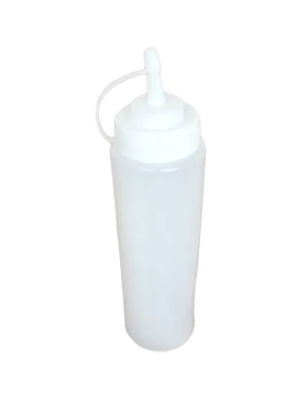 Frasco Vazio Plástico Molho 650ml Branco