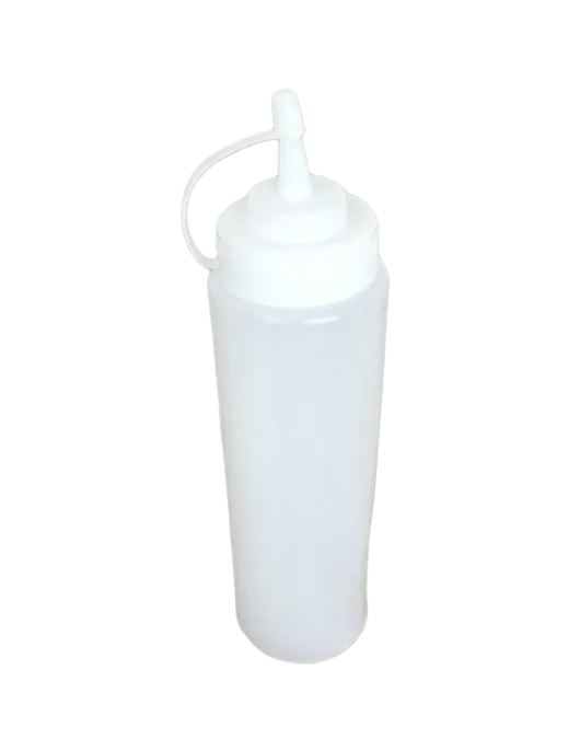 Frasco Vazio Plástico Molho 650ml Branco