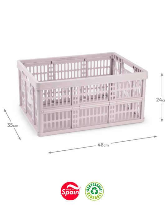 Caixa Dobrável Arrumação 48x35x24cm 32L Sortido