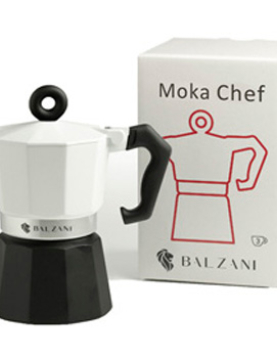 Cafeteira Moka Café Chef BALZANI Branco/Preto