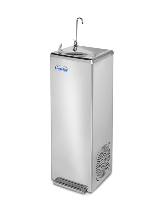 Bebedouro Água Fria Torneira Pedal 1 Filtro Inox