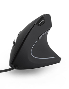 Rato com Fio Ergonómico Vertical BNH-WRV-18 Preto