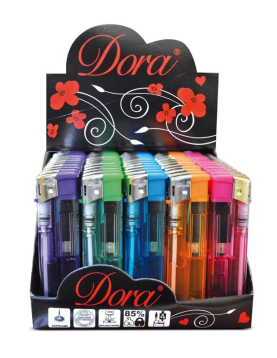 Isqueiro Dora Transparente Sortido 50un