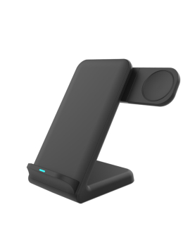 Carregador Wireless 15W Suporte 3 em 1 Preto