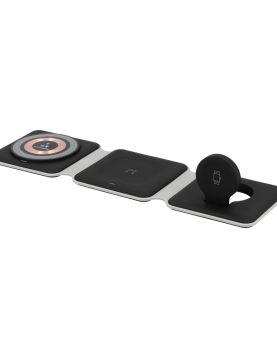 Carregador Wireless 15W 3 em 1 Dobrável Preto