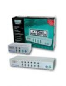 Switch KVM Desktop 2 portas PS2 Áudio Controle Mouse