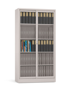 Armario Portas Correr Vidro 4 Prateleiras 1000x420x1950mm