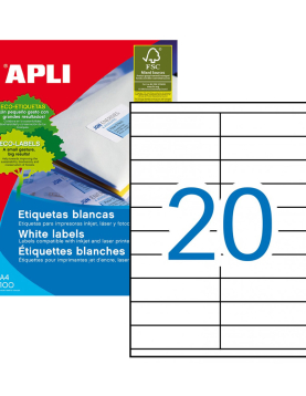 Etiquetas 105x029mm 100Fls 01299 Apli 2000un
