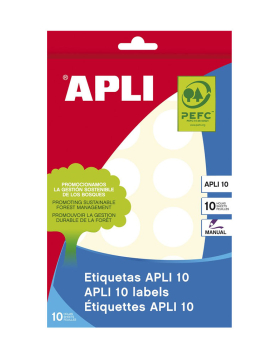 Etiquetas Redondas 25mm Branco Apli 1629 240un