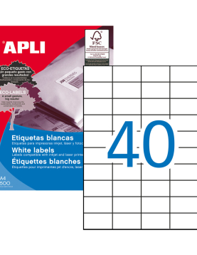 Etiquetas 052,5x029,7mm 500Fls A4 Apli 20000un
