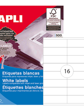 Etiquetas 105x035mm 500Fls A4 Apli 8000un