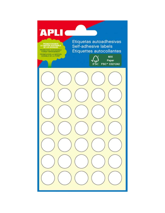 Etiquetas Redondas 13mm Branco Apli 2661 210un