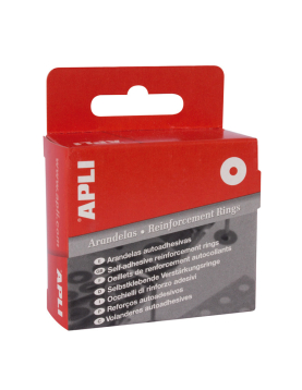 Reforços Autoadesivos APLI 13mm Dispensador Branco 500un