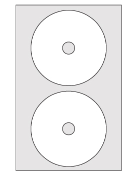 Etiquetas 117mm Multi3 para CD ou DVD 100 folhas 200un