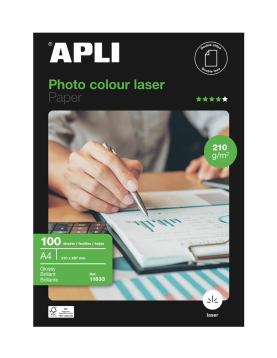 Papel A4 210g Fotográfico Brilhante Laser 100 Folhas