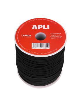 Elástico Fio Bobine Apli Preto 2mmx100m 1un