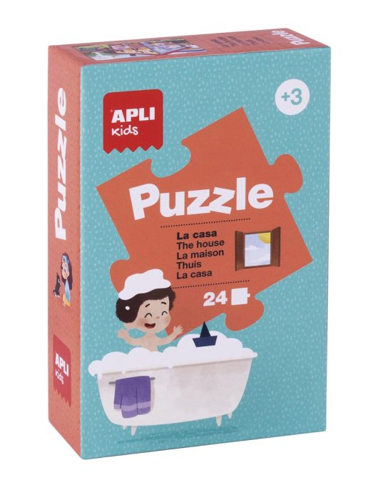 Jogo Puzzle Apli Kids Tema A Casa 24 Peças