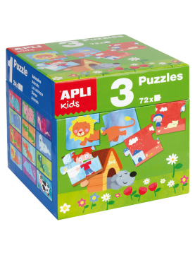Jogo Puzzle Apli Formato Cubo 3x24 Peças
