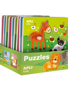 Puzzles Animais Cx Expositor 9un