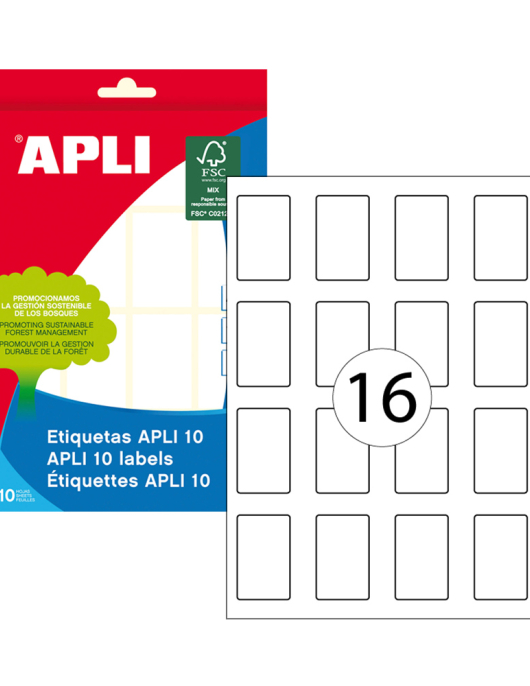 Etiquetas 025x040mm 10Fls A5 Branco Apli 160un
