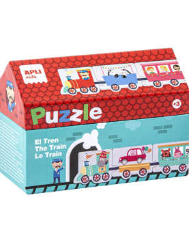 Jogo Puzzle Apli Tema Comboio 20 Peças