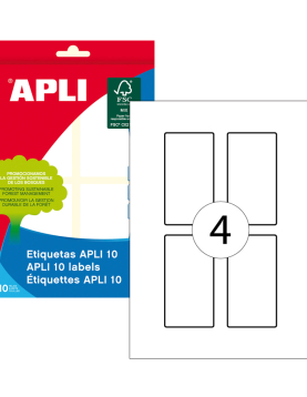 Etiquetas 040x075mm 10Fls A5 Apli 40un
