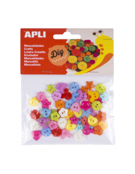 Botões Plásticos Apli Coloridos 12mm 60un
