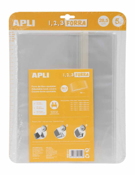 Forra Livros Ajustável 285x530mm 75mic Apli 5un