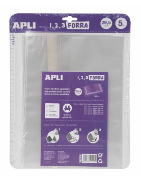 Forra Livros Ajustável 295x530mm 75mic Apli 5un