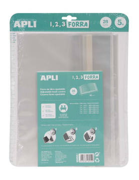 Forra Livros Ajustável 280x530mm 75mic Apli 5un