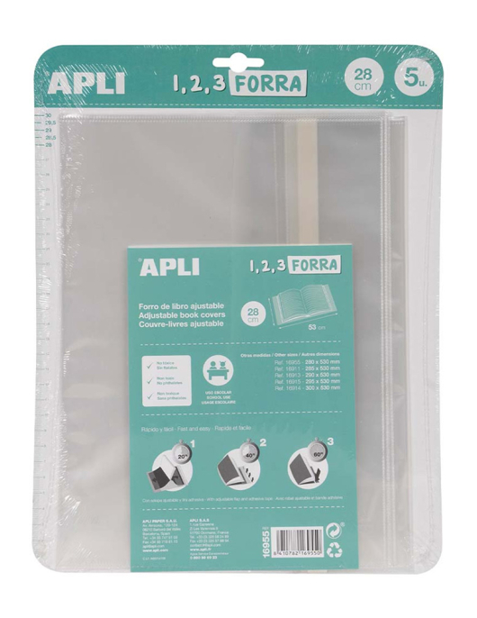 Forra Livros Ajustável 280x530mm 75mic Apli 5un