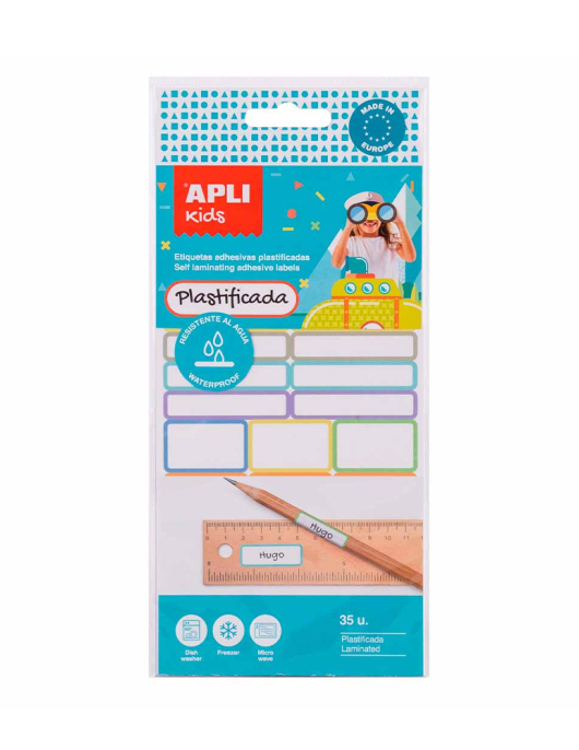 Etiquetas Adesivas Identificativas Plastificadas Apli Kids