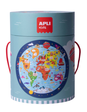 Jogo Educativo Puzzle Apli Mapa Mundo 48 Peças
