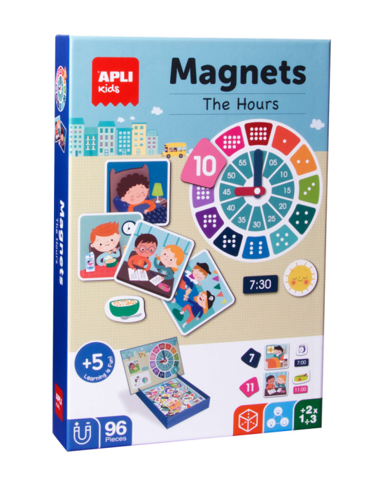 Jogo Educativo Magnético Apli As Horas 96 Peças