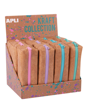 Estojo Kraft Apli com Fecho Sortido Expositor 12un
