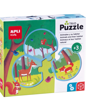 Puzzle Trio Animais 24 Peças