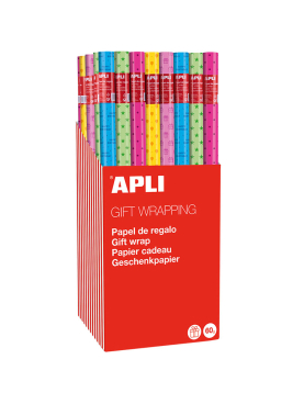 Papel Embrulho 70cmx2m Kraft Fun Expositor 55un