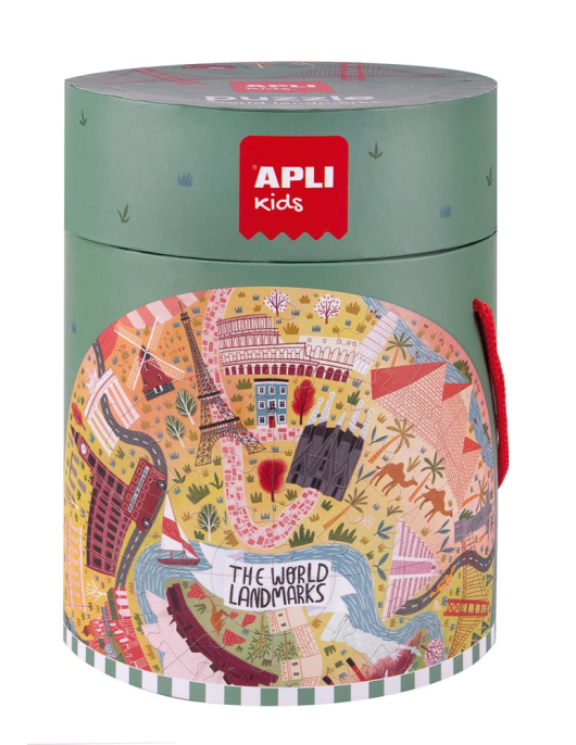 Jogo Educativo Puzzle Circular Apli Monumentos 48 Peças