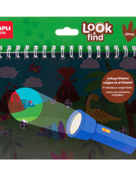 Livro Procura e Encontra Dinossauros Apli Kids 6Fls