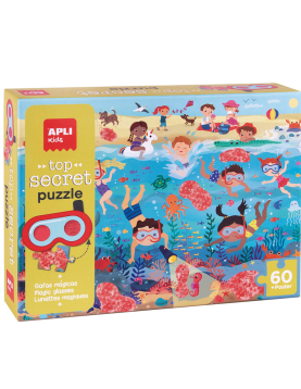 Jogo Educativo Puzzle Apli Praia Secreta 60 Peças