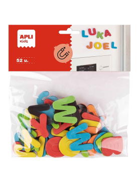 Letras Magnéticas Goma Eva 3x3cm Cores Sortidas