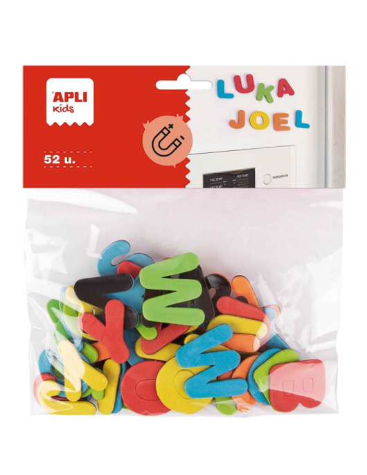 Letras Magnéticas Goma Eva 3x3cm Cores Sortidas