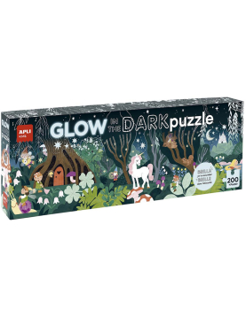 Jogo Educativo Puzzle Apli Fluor Bosque Mágico 200 Peças
