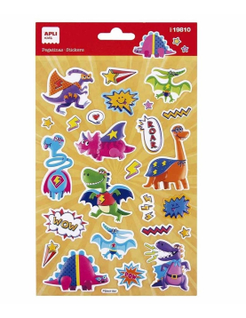 Autocolante Dinossauros Super-Heróis 1 Folha