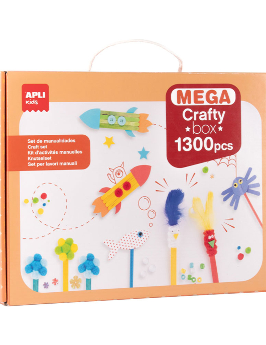 Kit Manualidades Mega Crafty Box 1300 Peças