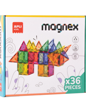 Jogo Blocos Magnéticos Magnex Apli 36 peças