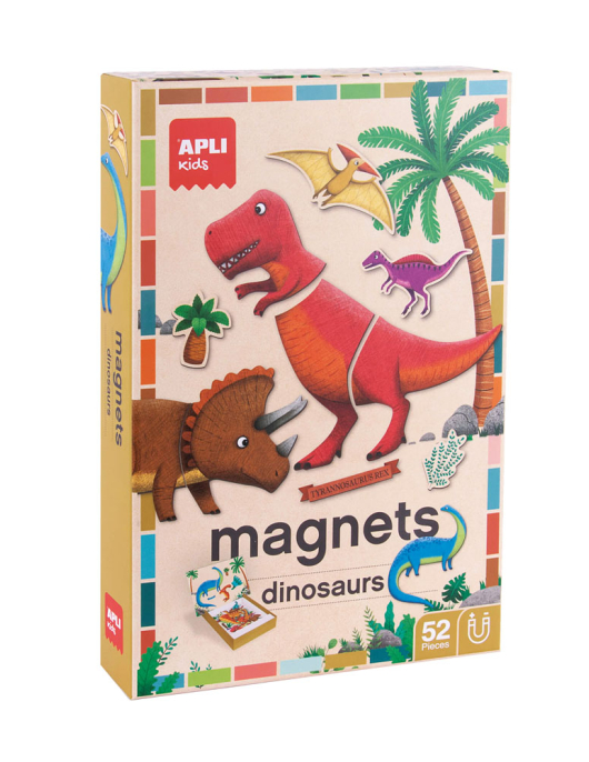 Jogo Educativo Magnético Dinossauros 52 Peças